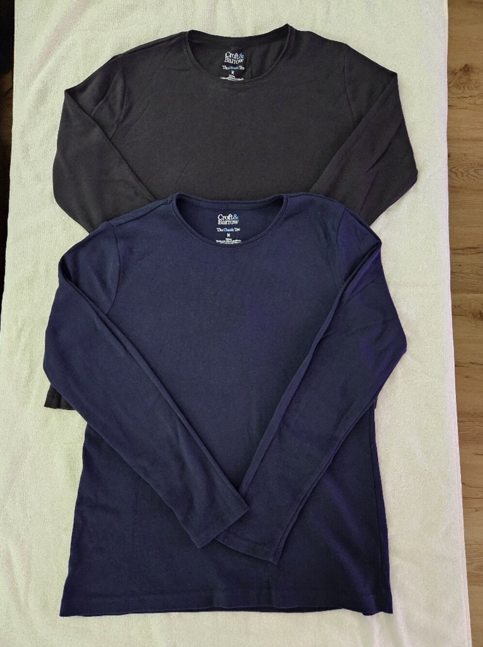Croft & Barrow The Classic Tee 2 Pack Bundle Navy Black Size M